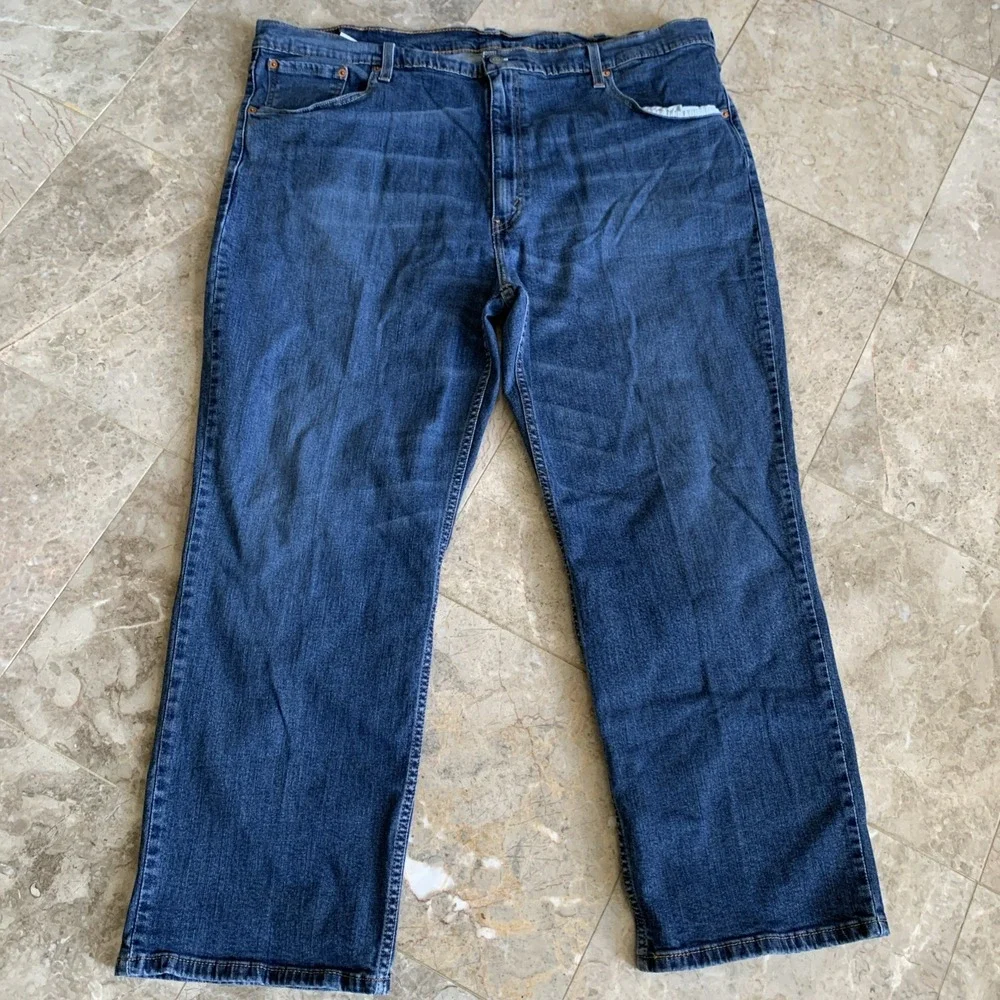 Levis 559 Mens Jeans Blue Size 46x30 Straight Stretch Denim Cotton Blend